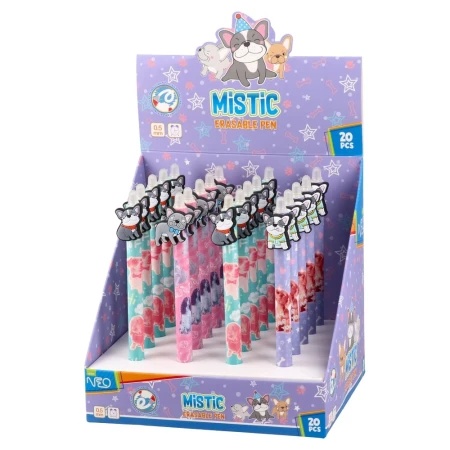 MISTIC IZBISIVA GEL OLOVKA PLAVA 0.5mm French bulldog 116065